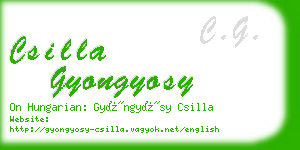 csilla gyongyosy business card